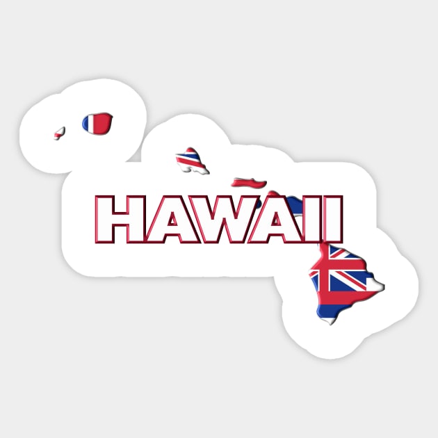 Hawaii Colored State Sticker by m2inspiration